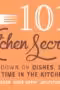 101 Kitchen Secrets Cut Down on Dishes